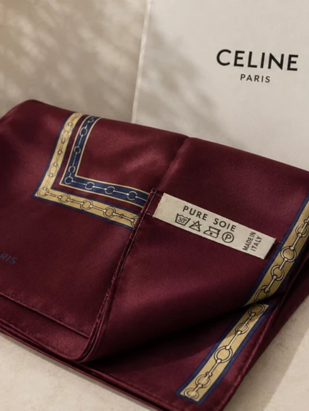 Vintage Céline 100% Silk Scarf